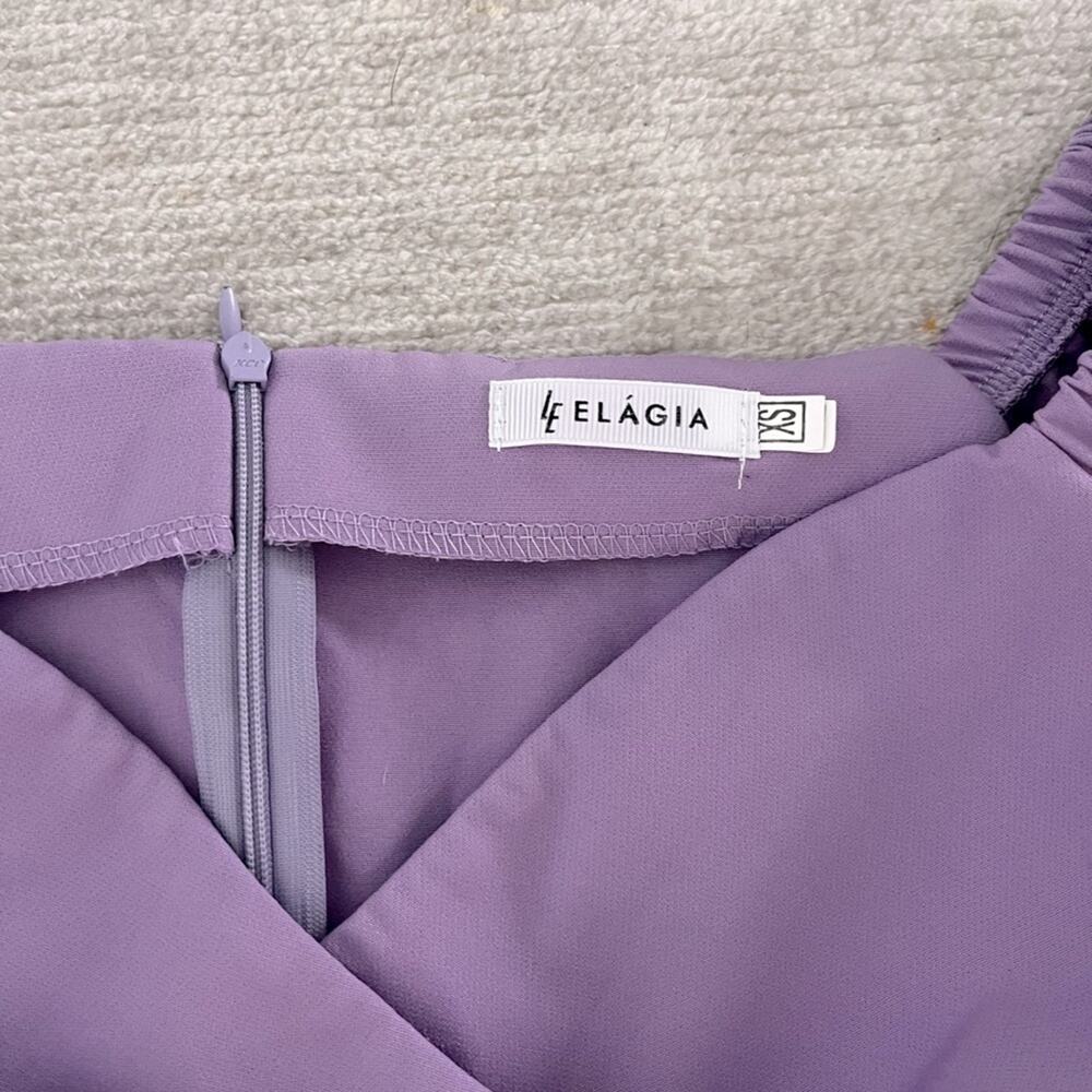Elagia Lavender Puff-Sleeve Mini Dress - Picture 2 of 5